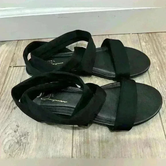 Olivia black wrap sandals size 7.5 - Picture 4 of 5